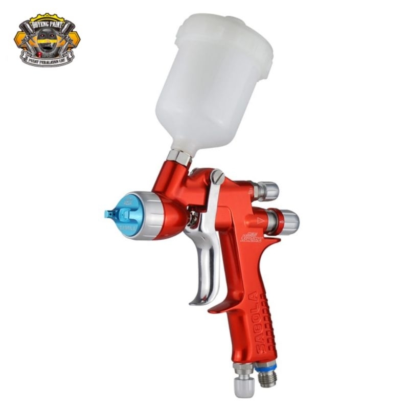 Spraygun Sagola Mini Xtreme Gravity Nozzle 1.2mm  - AQUA AIRCAP (GUN+CUP) ORIGINAL