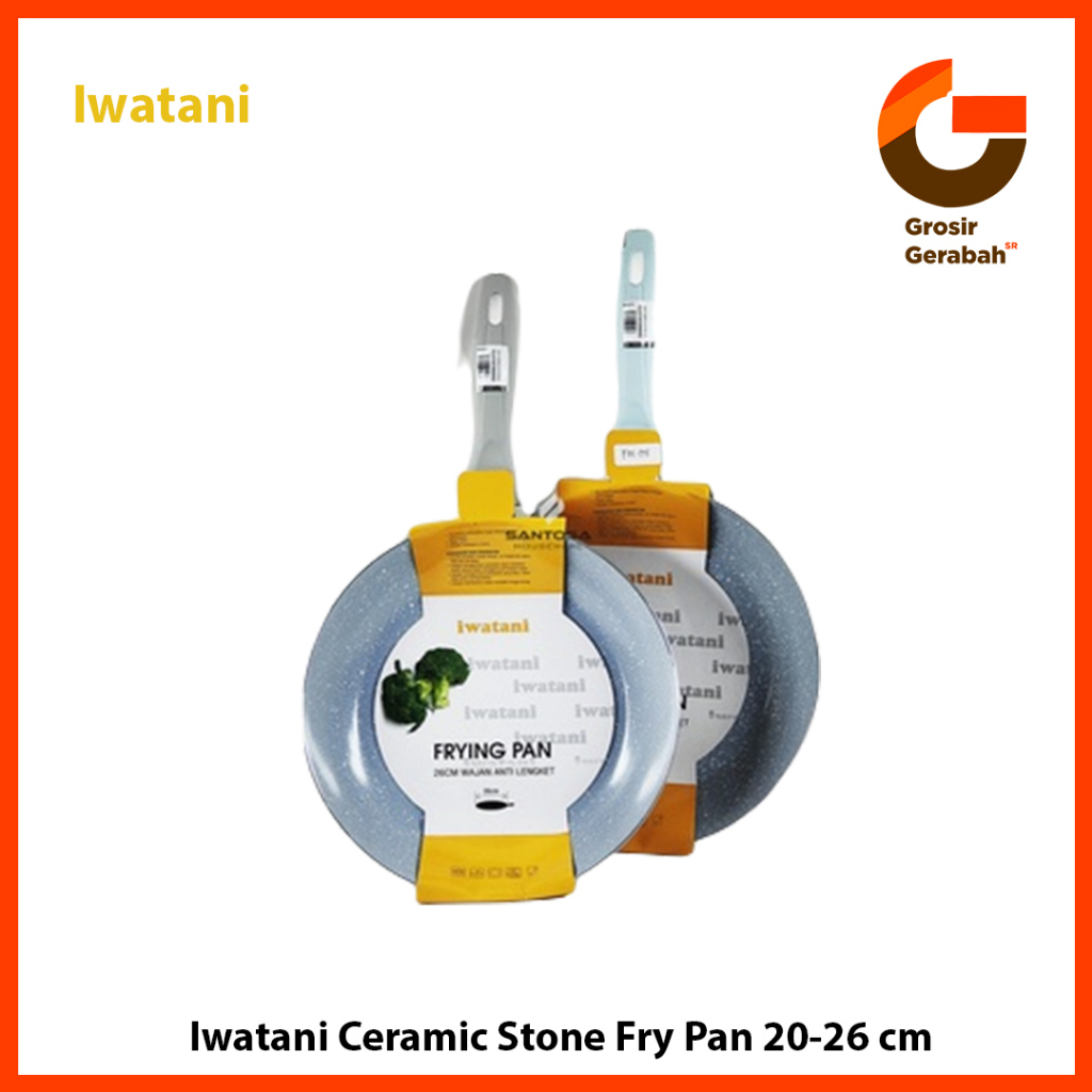 Iwatani Ceramic Stone Fry Pan 20-26 cm