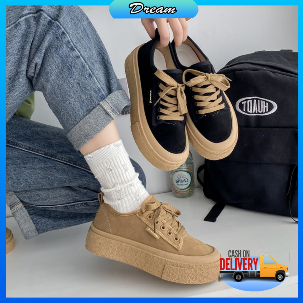 [DREAM] 264 Sepatu Casual Sneakers Wanita Canvas Fashion Korea Sport Shoes Karet
