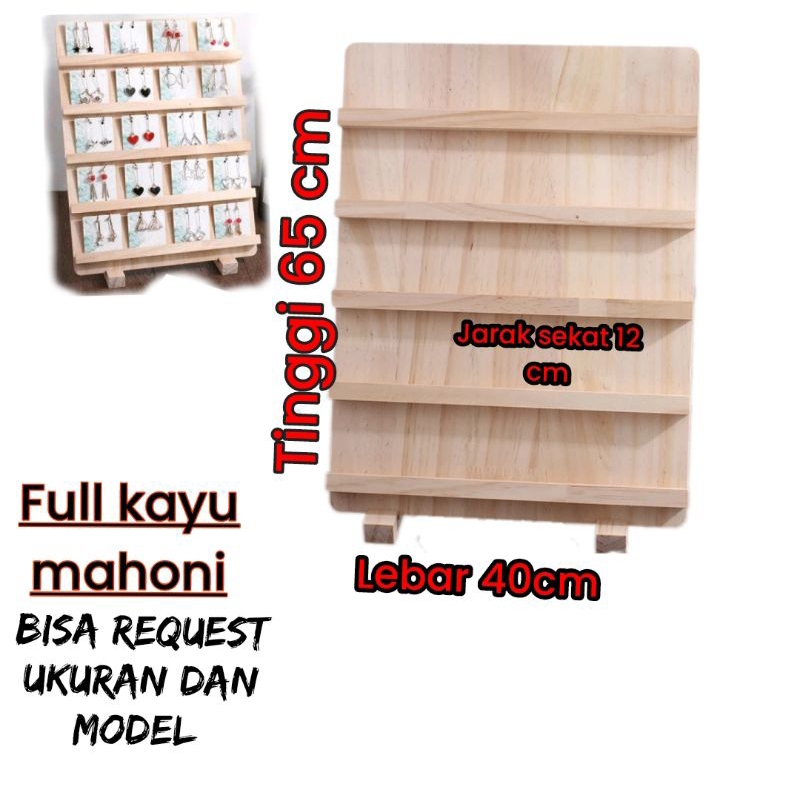 display kalung anting perhiasan