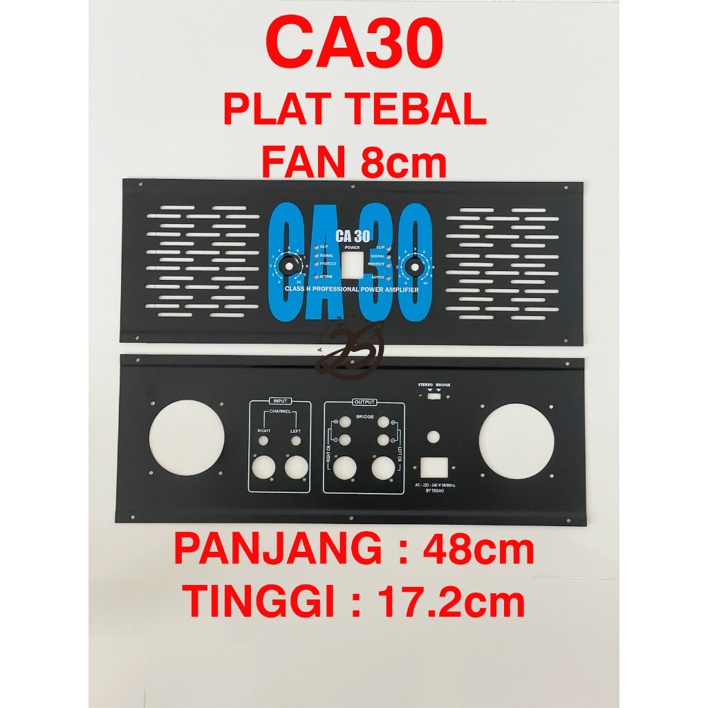 PLAT COVER CA30 (1 SET) PREMIUM BOX PANEL CA 30 BOX PANEL DEPAN BELAKANG POWER AMPLIFIER