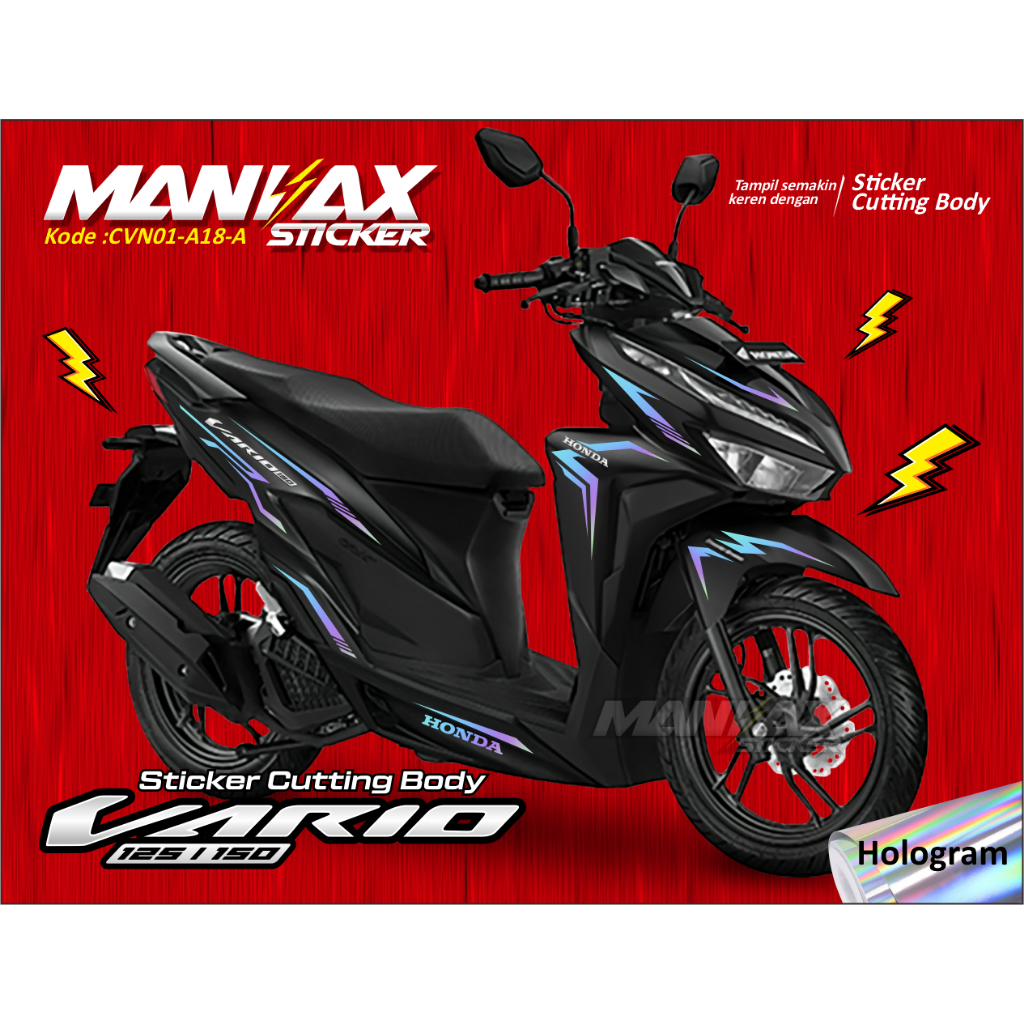 Cutting Sticker New Honda Vario 150/125 - Aksesoris Motor Stiker Honda Vario New Hologram - CVN