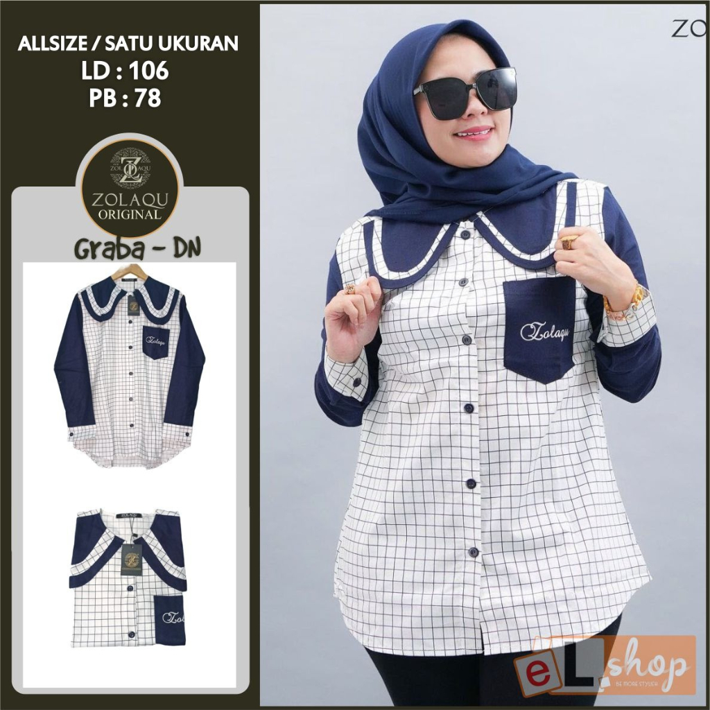 KEMEJA ZOLAQU ORI TERBARU 2022 ATASAN SEMI TUNIK ORIGINAL 100% PAKAIAN WANITA OUTFIT CLOTHING BAJU B