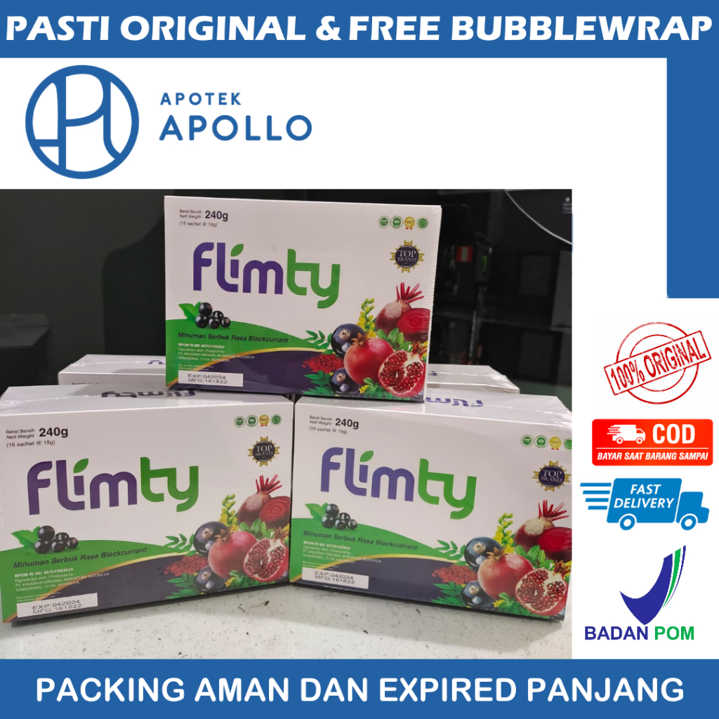 FLIMTY FIBER BOX ISI 16 BPOM FREE ONGKIR DIET OBAT KURUS PELANGSING