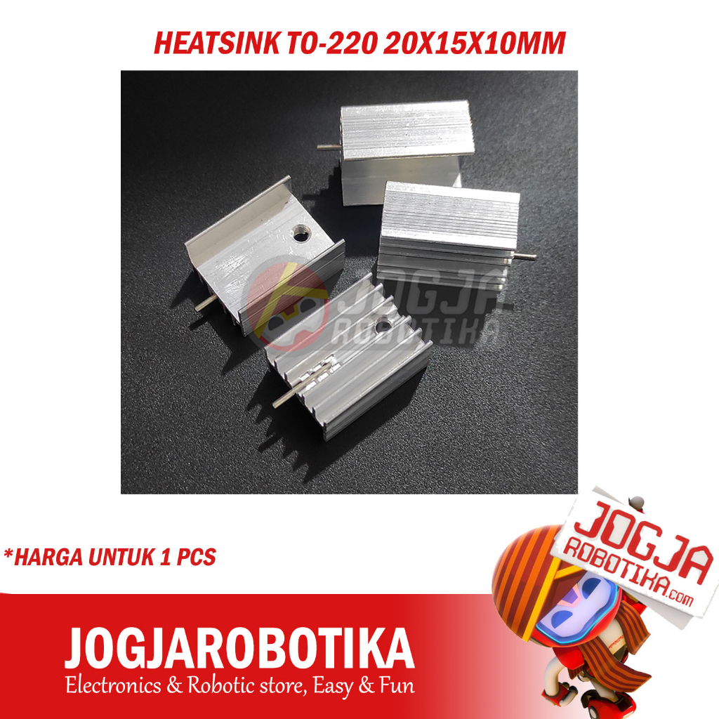 HEATSINK TO-220 20X15X10MM HEAT SINK Pendingin IC Transistor Mosfet 7805 TIP dll