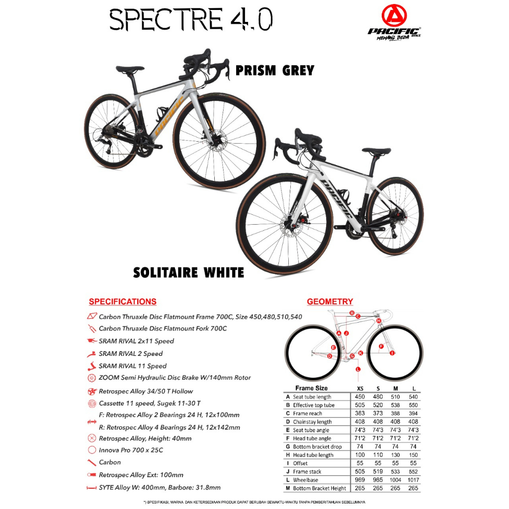 Sepeda Pacific Road Bike Spectre 4.0 /