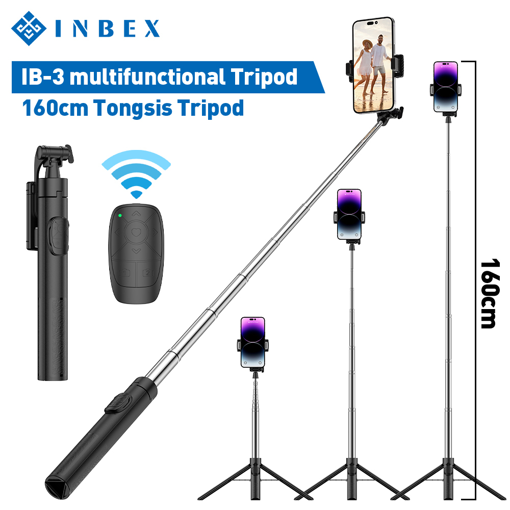 【READY】INBEX  Tongsis Bluetooth 4 in 1 Tripod 68CM Wireless Selfie Stick Foldable Mini Tripod Monopo