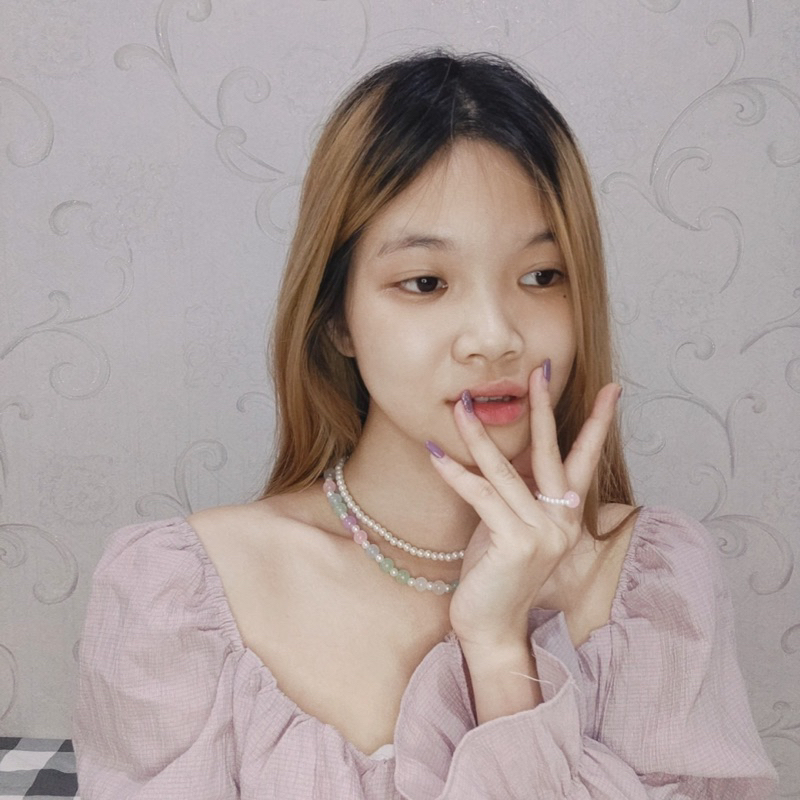 Darla Water Beads Pearl Multilayer Korean Necklace Kalung Double Layer Susun Tumpuk Korea Mutiara