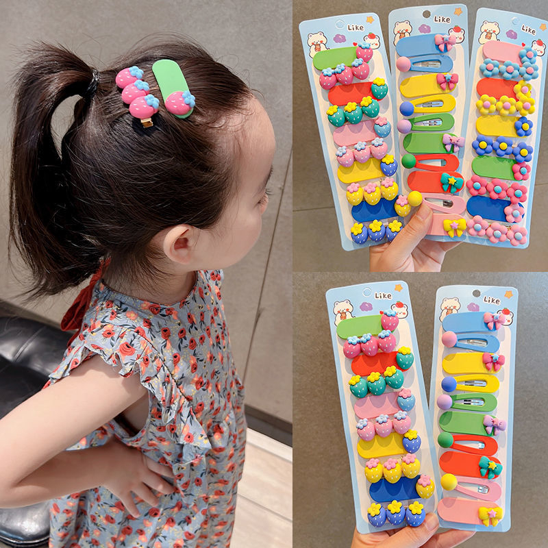 [PRINCESS KESLI]10 IN 1 Jepitan Rambut Anak Balita Perempuan Cewek Korea Fashion Lucu Pita Rambut Anak Ikat Rambut Anak Perempuan Set