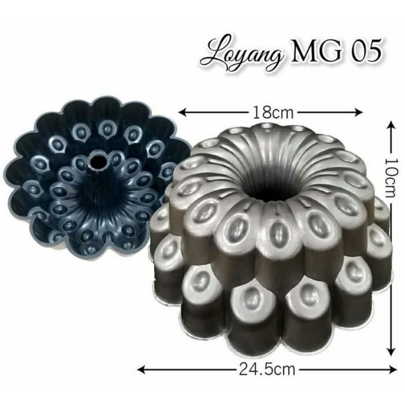 Loyang cake Bundt  shinning star pan  MG 005 anti lengket