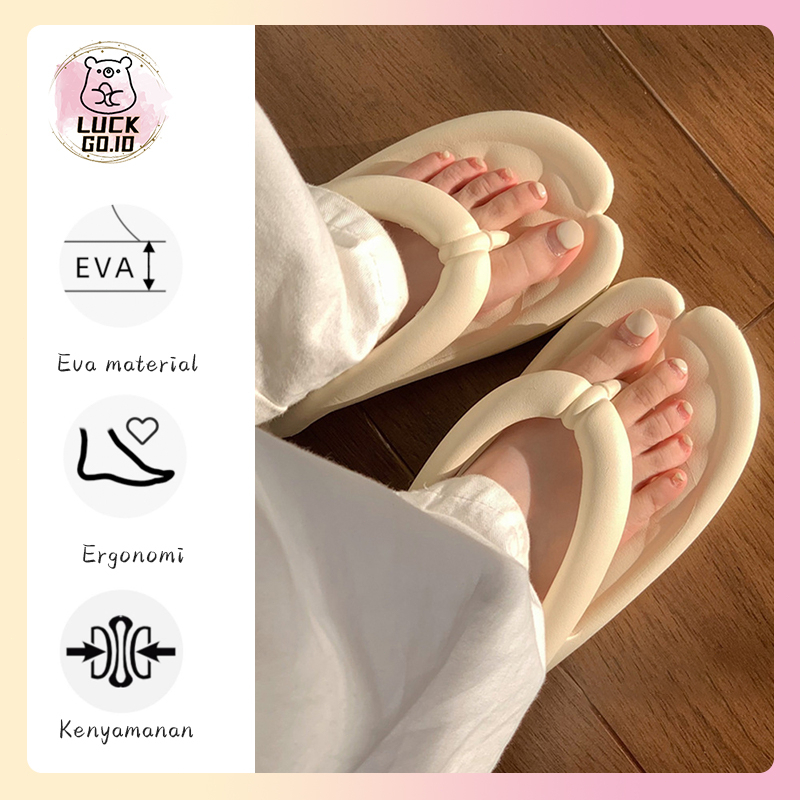 Sandal Wanita Terbaru Jelly Karet Sendal Jepit Wanita Kekinian Korea Sendal Selop Rumah Empuk Murah Elastic Empuk Eva