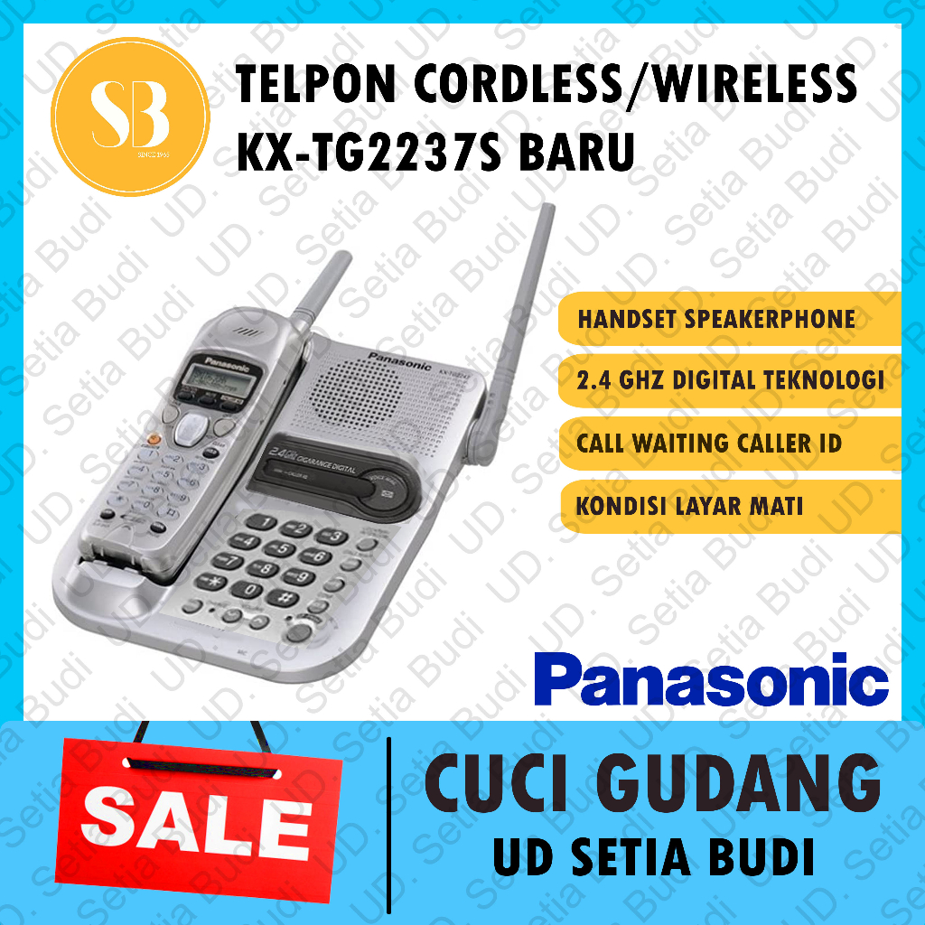 Telepon Cordless / Wireless Panasonic KX-TG2237S Speakerphone Baru