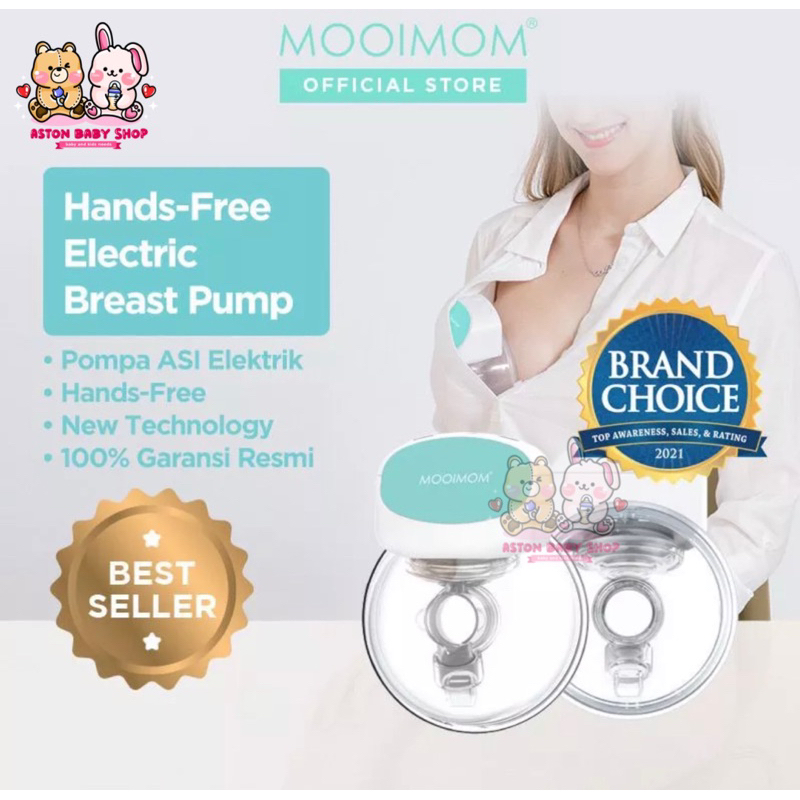 Mooimom Hands Free Electric Breast Pump M2 Handsfree Pompa Asi Elektrik Wireless