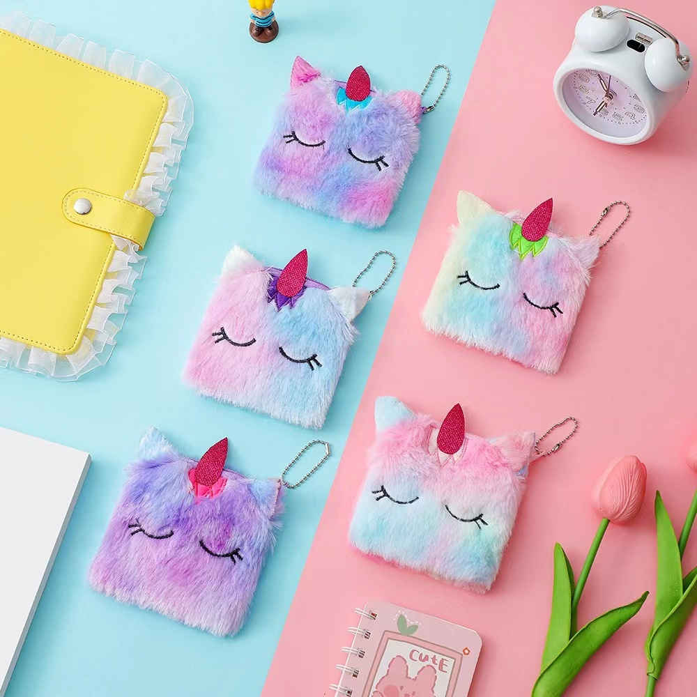 Kartun Unicorn Koin Dompet TK Hadiah Anak-anak Mewah Dompet Anak-anak Tas Grosir Gadis Hadiah