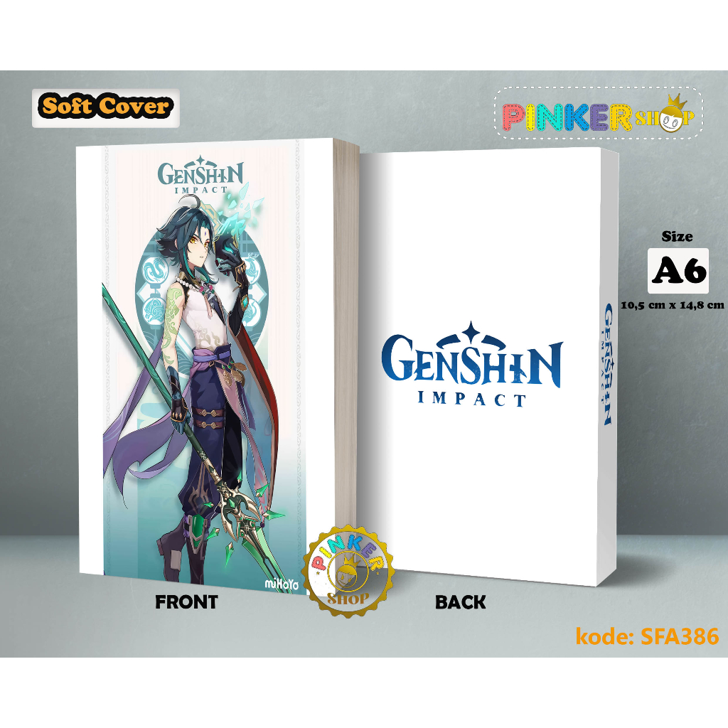 

(SFA386) Pocket Note Game Genshin Impact XIAO Softcover A6/A5 Buku Tulis catatan Notes Agenda Planner Jurnal