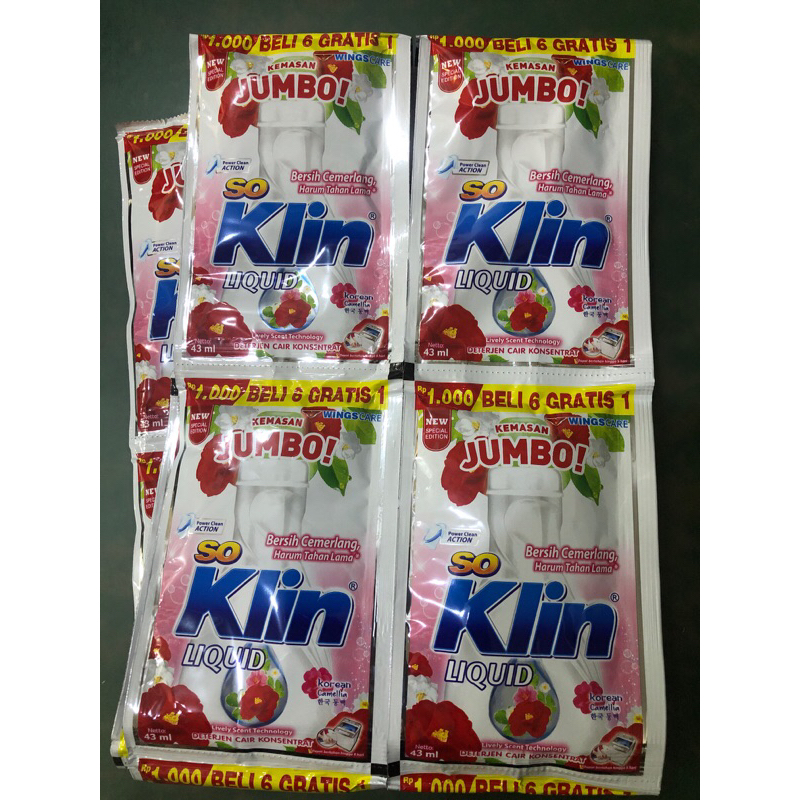 [JUMBO 12] SOKLIN LIQUID 1000 an isi 12 sachet