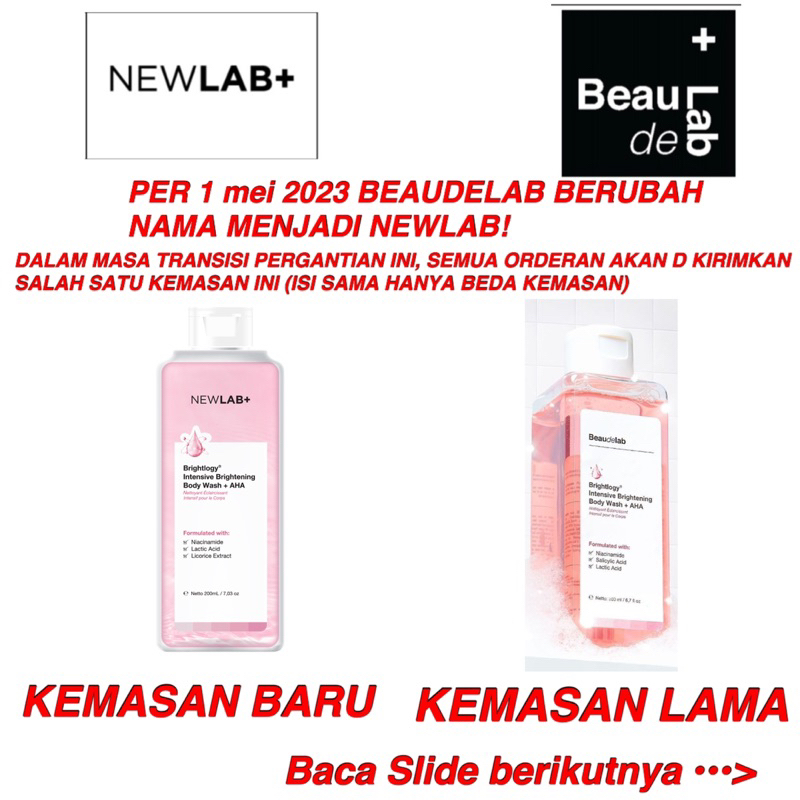 Newlab+ Beaudelab Newlab BODY WASH brightlogy intensive brightening bodywash sabun mandi kulit BEAUDELAB
