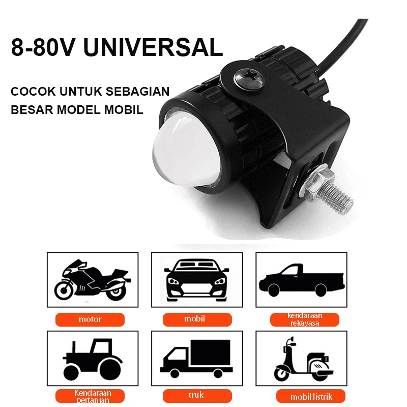 (1 pcs）Lampu Tembak Laser Led Mini 2 Warna - Lampu Tembak Sorot Foglamp Mini D2 Laser Gun/lampu tembak laser d2 mini /lampu tembak motor/lampu laser d2