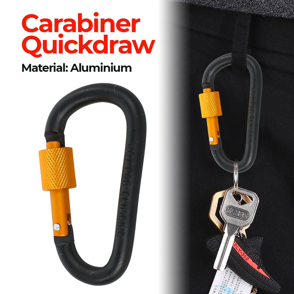 Carabiner Gantungan Tas Aluminium Quickdraw/ Atribut panjat tebing
