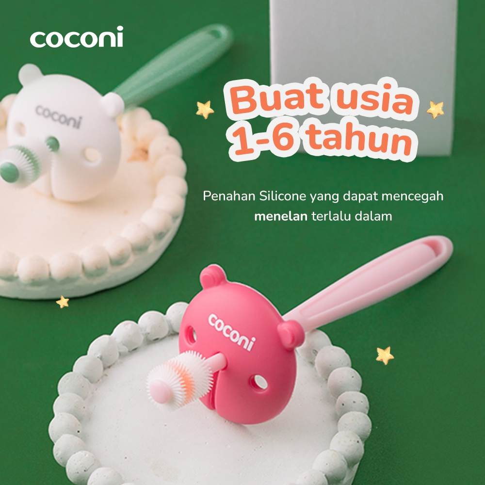 COCONI 360 Baby Toothbrush | Sikat Gigi Bayi dan Anak Premium | Nano toothbrush | 360 derajat