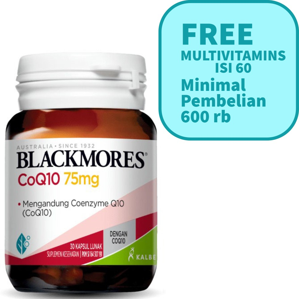 PROMO BLACKMORES CoQ10 75mg isi 30 FREE Multivitamins 60