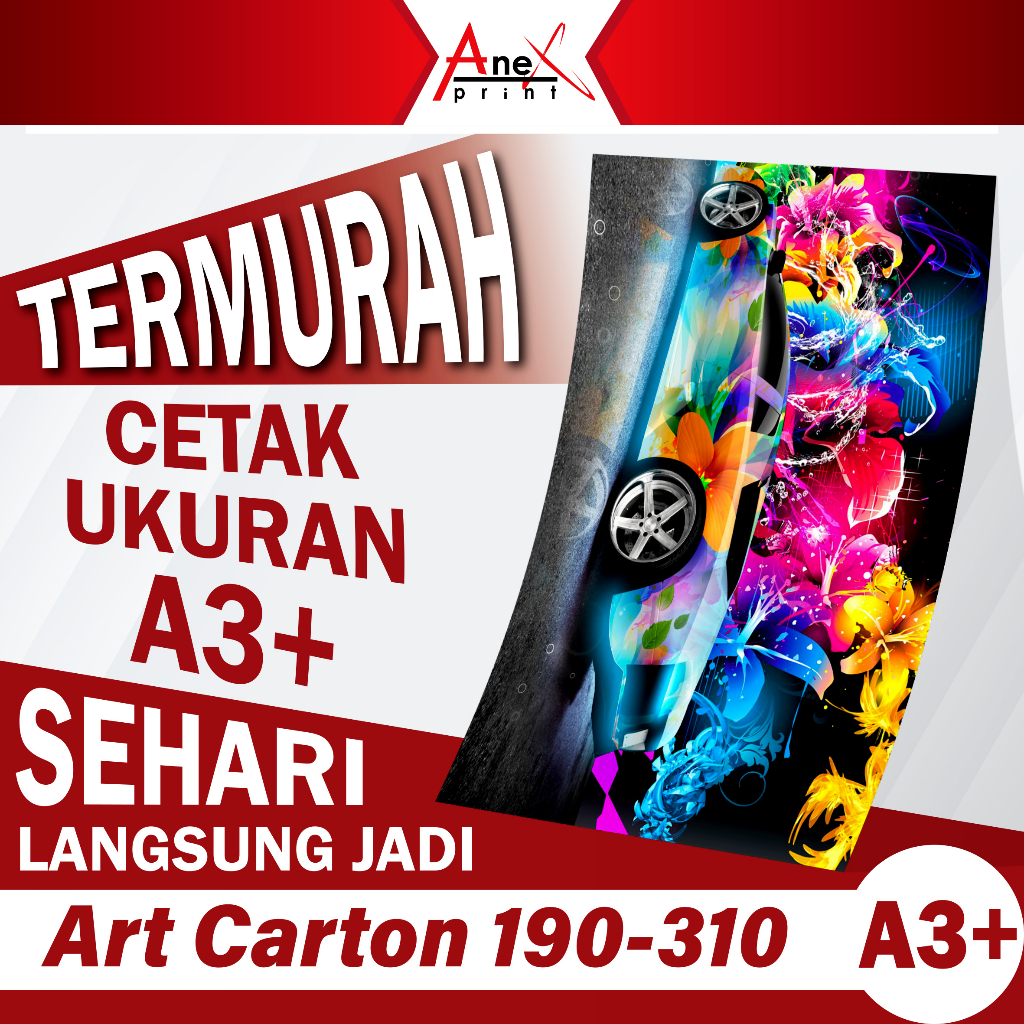 

CETAK A3+ MURAH / PRINT A3+ 1 SISI DAN 2 SISI / KERTAS HVS / KERTAS ART PAPER / KERTAS MATTE PAPER / KERTAS ART CARTON