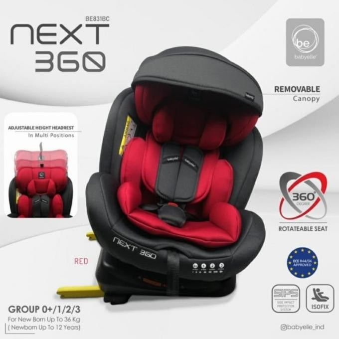 CAR SEAT BABYELLE BE-831BC `NEXT360`W/ ISOFIX