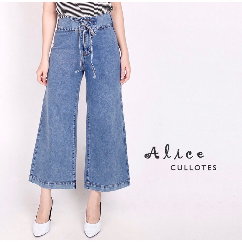 chelolshop - Alice kulot jeans Celana Jeans Celana kulot jeans celana kulot cewek celana kulot panja