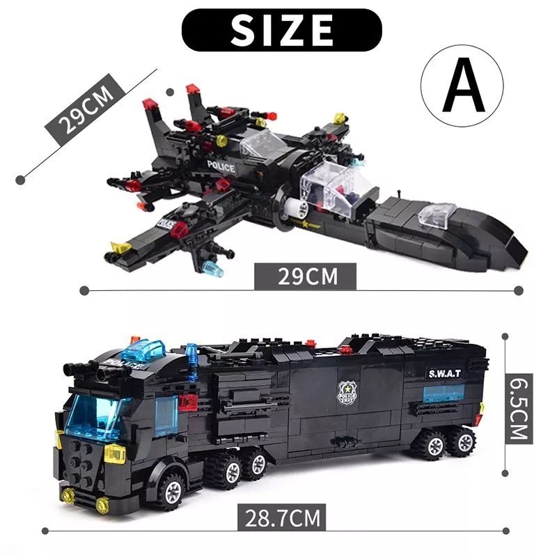 JOFESTORE88 X FerenHongXia PIONEER ISI 500 PCS CITY ROBOT POLISI MAINAN BRICK BLOCK
