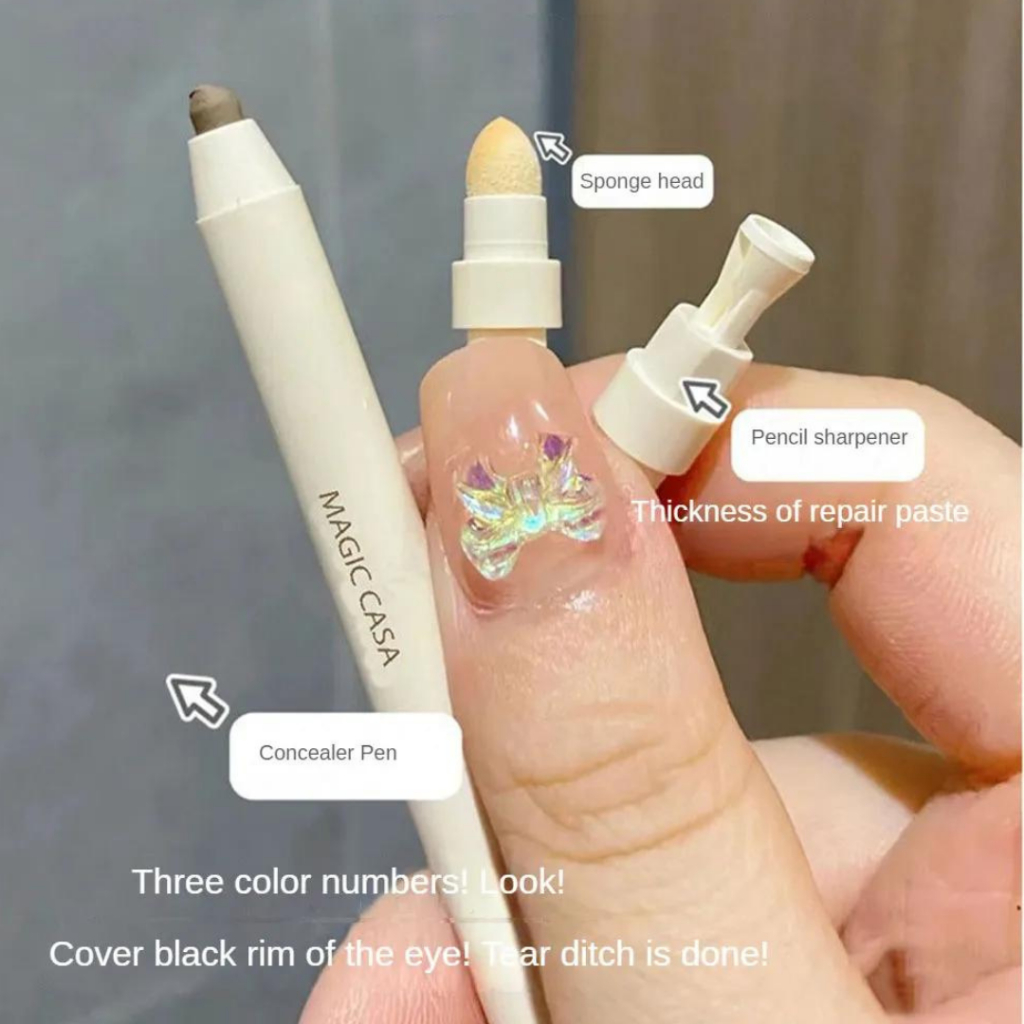 Concealer Pensil Magic Casa Concealer Pen Stick Spon Full Cover Waterproof Concealer Alis concealer Stick