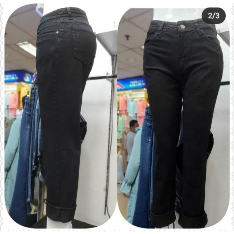 NEW CELANA JEANS BOYFREND WANITA/BASIC WANITA BAHAN NON STREET SIZE 27 SAMPAI 34