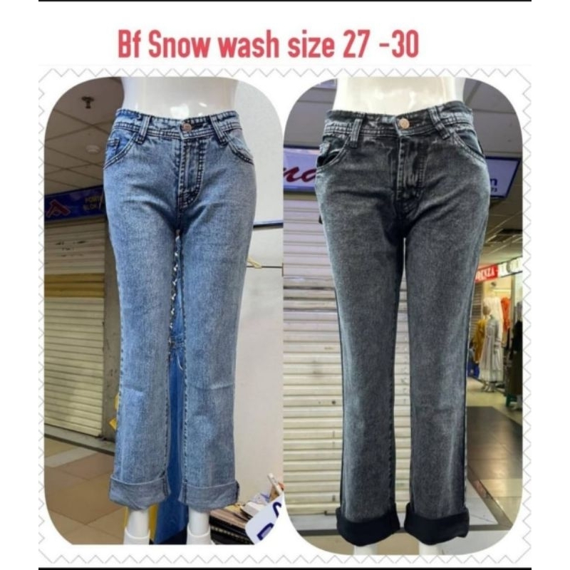 NEW CELANA JEANS BOYFREND WANITA/BASIC WANITA BAHAN NON STREET SIZE 27 SAMPAI 34