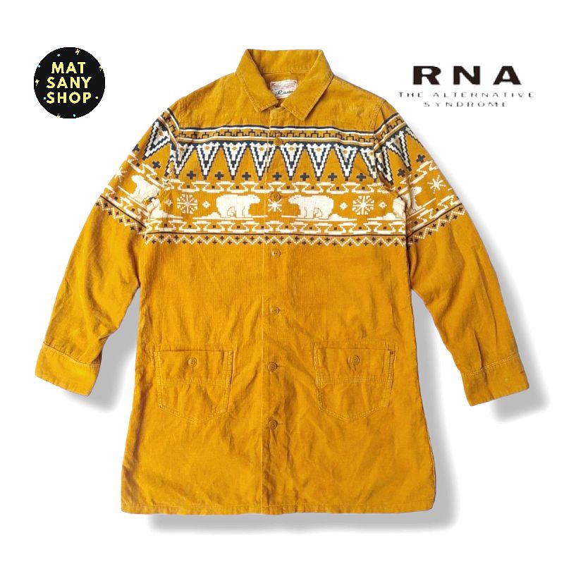 KEMEJA LENGAN PANJANG FLANEL CORDUROI CORDUROY NAVAJO TRIBAL RNA INC JAPAN JEPANG ORIGINAL