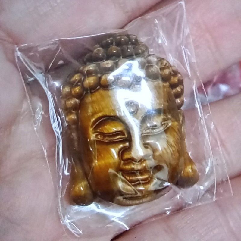 liontin kalung kepala Budha kecil