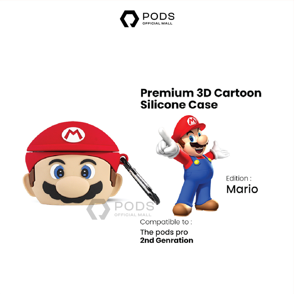 [CASE ONLY] 3D Case / Casing ThePods PRO 1 / PRO 2nd Premium 3D Cartoon Silicone Case - By PodsIndonesia