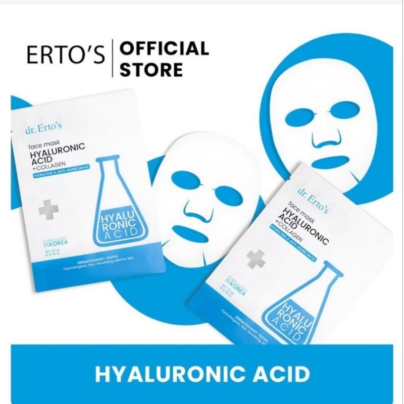 DR. ERTO'S FACE MASK HYALURONIC ACID + COLLAGEN