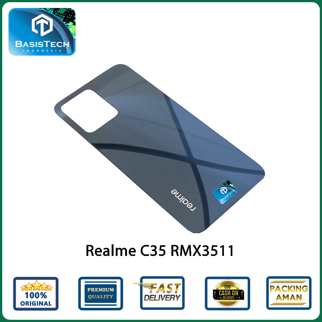 BACK COVER BACKDOOR REALME C35 RMX3511 BASISTECH ORIGINAL QUALITY