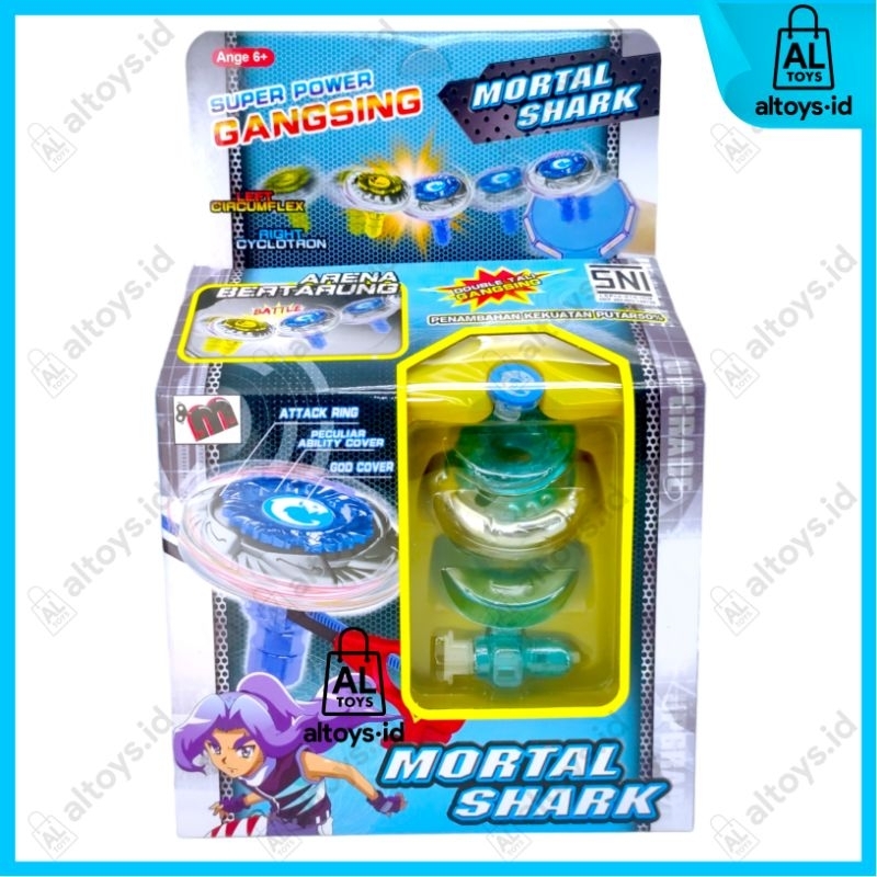 MAINAN ANAK GASING PETARUNG SUPER POWER GANGSING SET MURAH B10(WB)