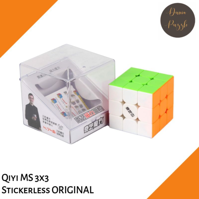 Rubik 3x3 Qiyi MS 3x3 MAGNETIC Stickerless ORIGINAL qy