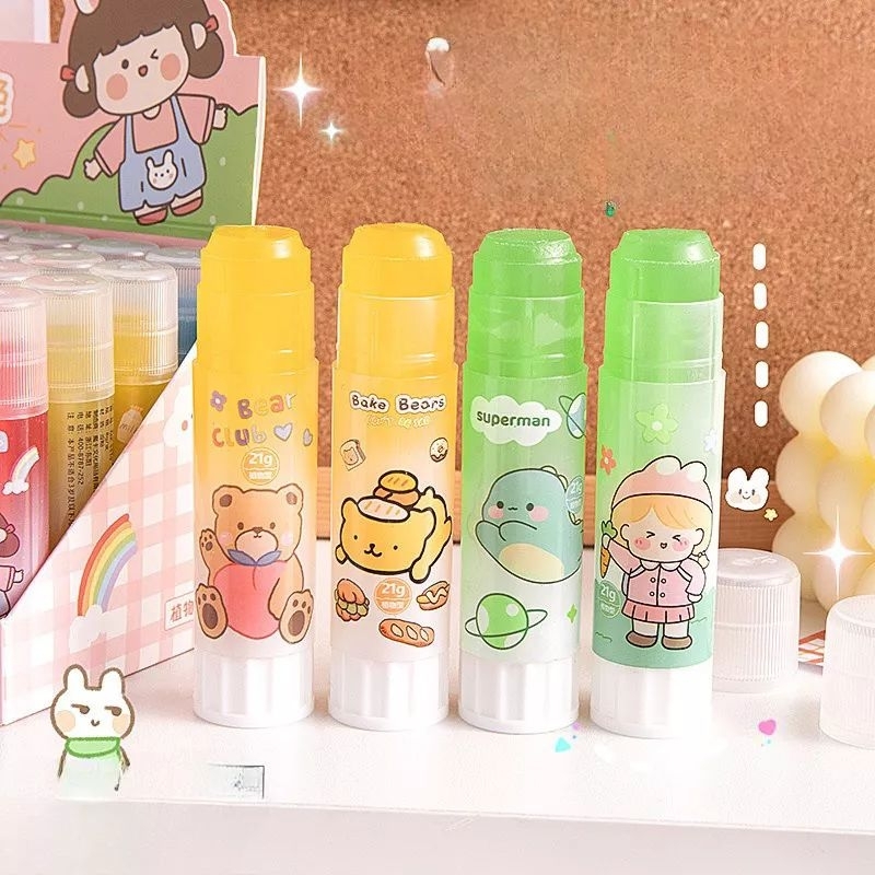 GLUE STICK LEM KERTAS LUCU CARTOON / LEM PEREKAT KERTAS KAWAII RT99