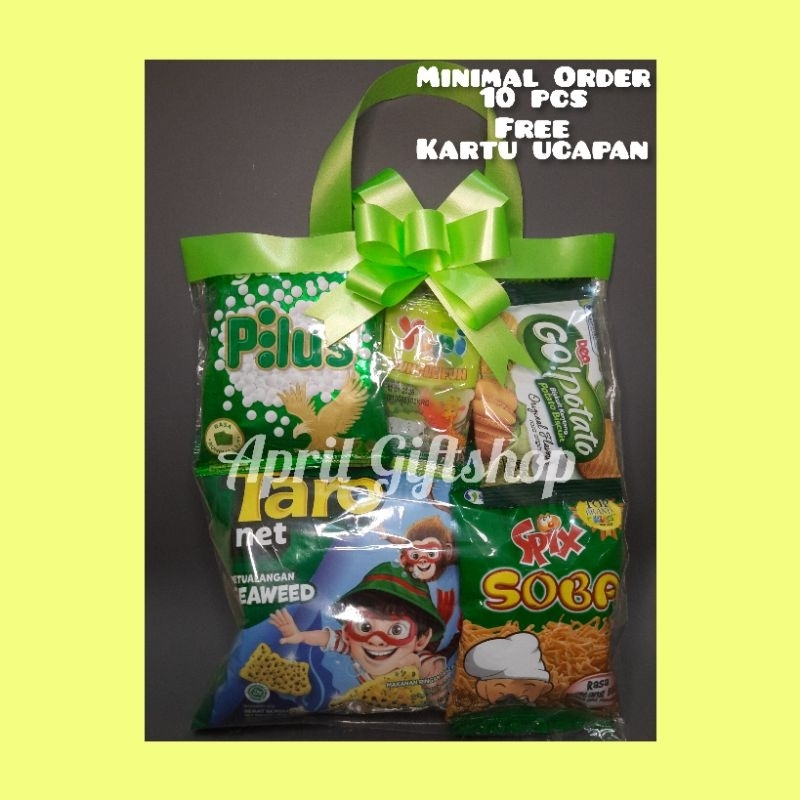 

PAKET SNACK ULANG TAHUN ANAK TEMA HIJAU / Bingkisan Ultah Murah / Snack Ultah Tema Hijau
