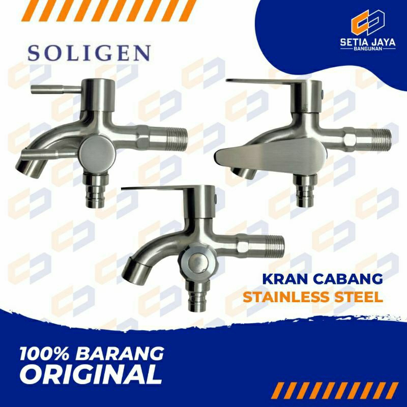 Kran Cabang / Double Soligen Stainless Steel 1207 / 1208 / 1209