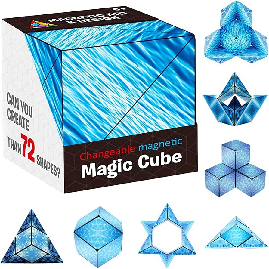 3D Rubik Tiga Dimensi Geometris/ Ruang Berpikir Pendidikan Cube Orde Ketiga / Penghilang Stress Magic Rubik  Mainan Puzzle Kubus Magic Magnetik 3D Berubah 72 Bentuk Anti Stres Untuk Anak Dewasa