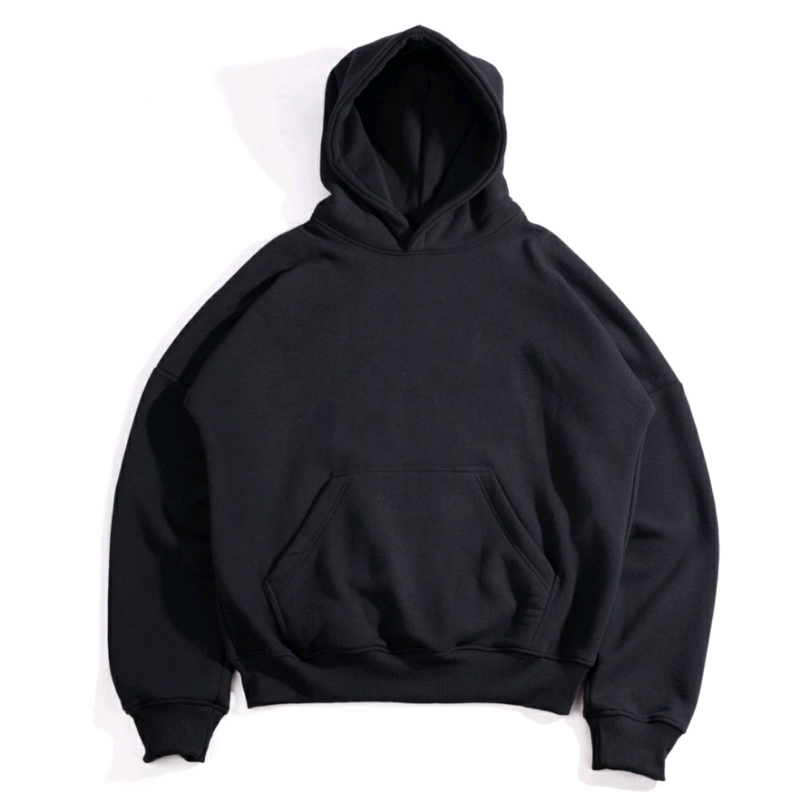 Satisfaction Hoodie Boxy 330GSM Black Polos