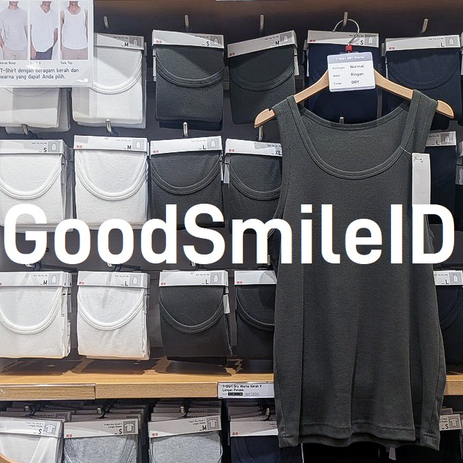 SALE!! Men Tank Top Rib Dry Warna Pria Kaos Dalam Atasan Tanktop Dalaman Singlet Cowok JASTIP UNIQLO