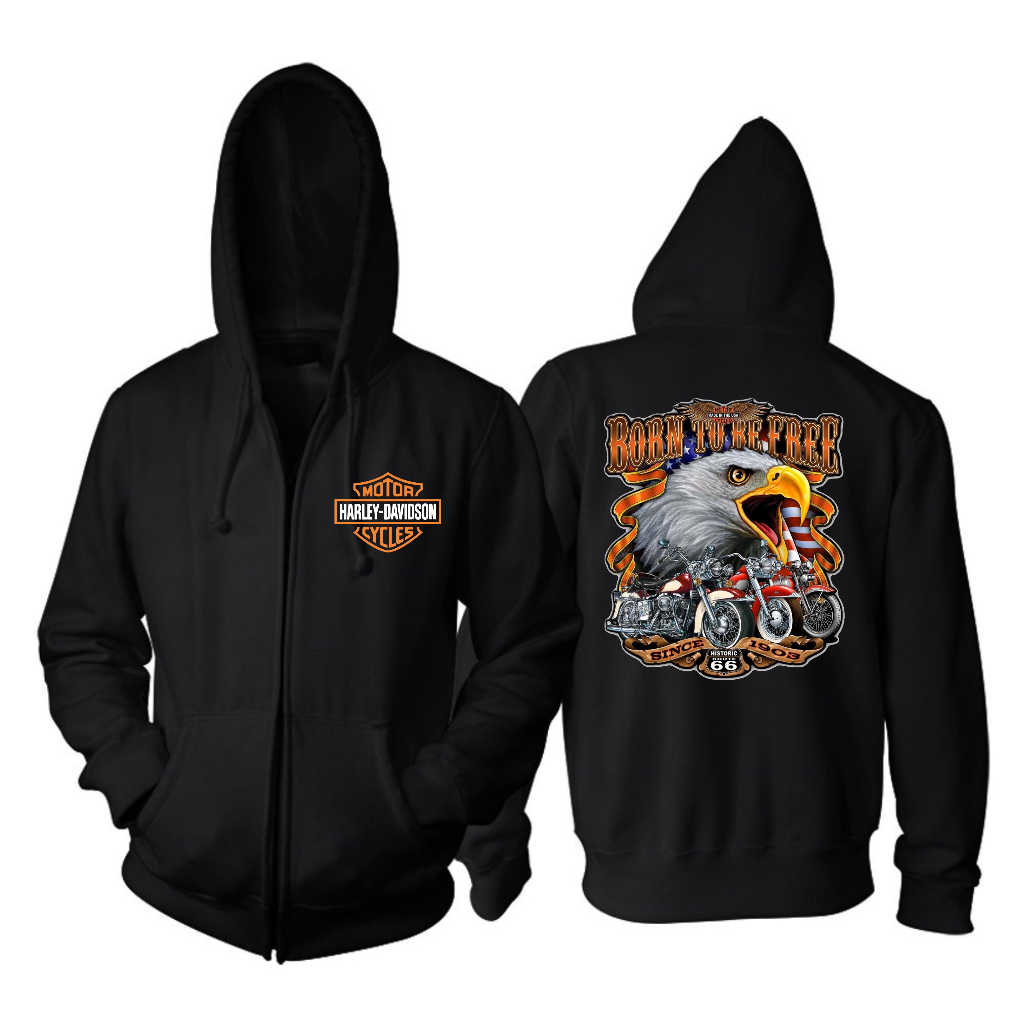 JAKET ZIPPER HARLEY DAVIDSON CLUB INDONESIA HDCI VOL 2 BIG SIZE JUMBO