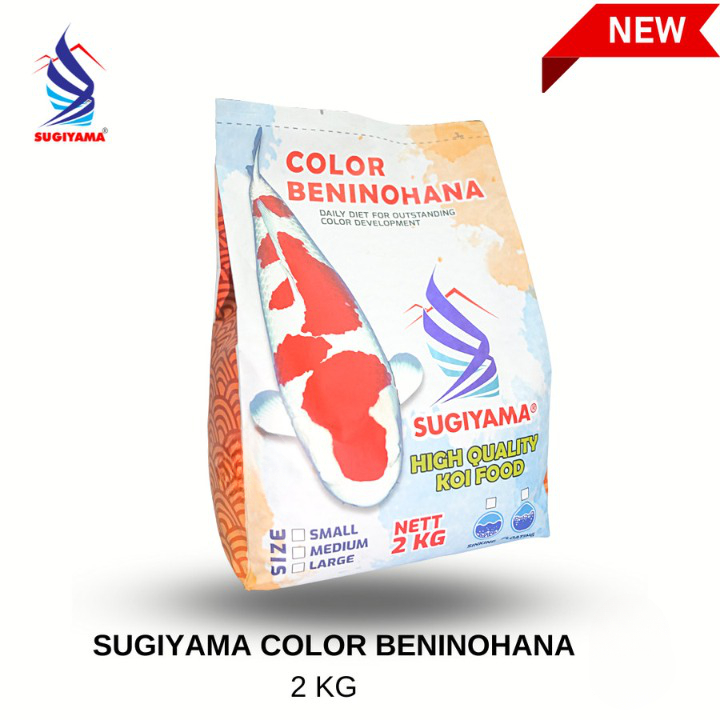 Sugiyama Color Colour 2 kg Pakan Pellet Pelet Makanan Ikan Koi Hias