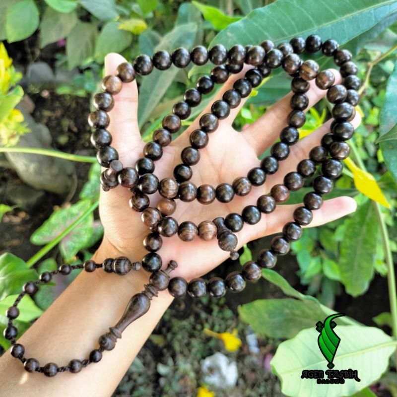 Tasbih Kayu Kalimasada Size 10mm motif bulat asli original,bisa cod