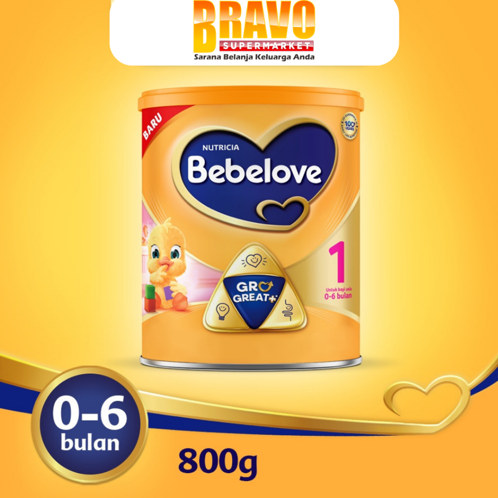 Bravo Bojonegoro - Bebelove Tahap 1 Usia 0 - 6 Bulan Formula Bayi Bubuk 800GR ( Kaleng )