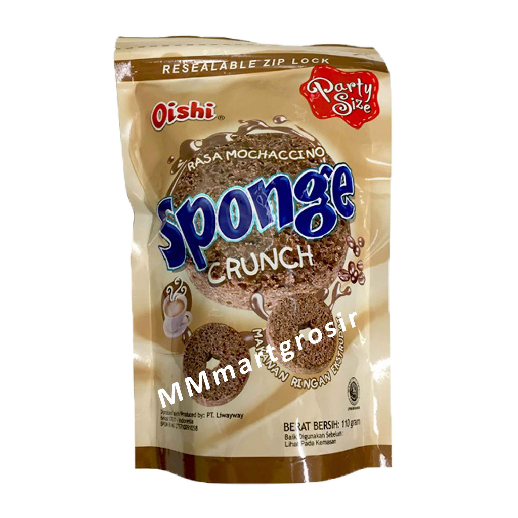 Oish Sponge / Crunch / Mochaccino / 110g / Makanan